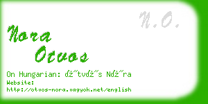 nora otvos business card